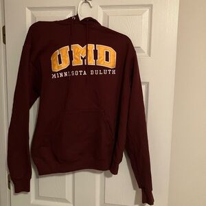 Champion University Minnesota Duluth UMD Hoodie Adult Medium Maroon Sweatshirt